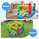 preview thumbnail 5 of 8, Gymax Inflatable Bounce House w/Slide & Large Jumping Area 550W Blower - Multicolor