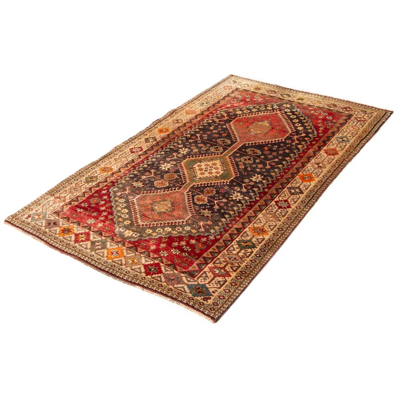 ECARPETGALLERY Hand-knotted Anatolian Vintage Dark Grey Wool Rug - 5' 1" x 9' 2"
