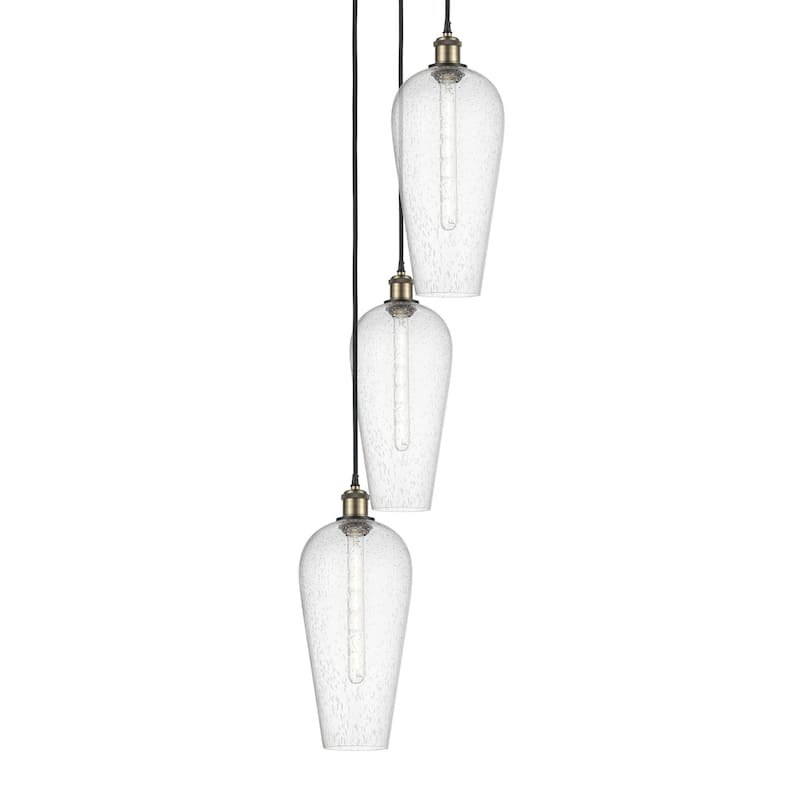 Innovations Lighting 113B-3P-58-15 Chelsea Pendant Chelsea 3 Light 15" - Black Antique Brass / Seedy