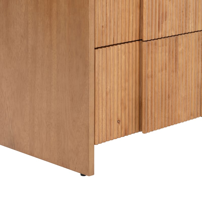 SAFAVIEH Couture Vitale Reeded Wood Nightstand