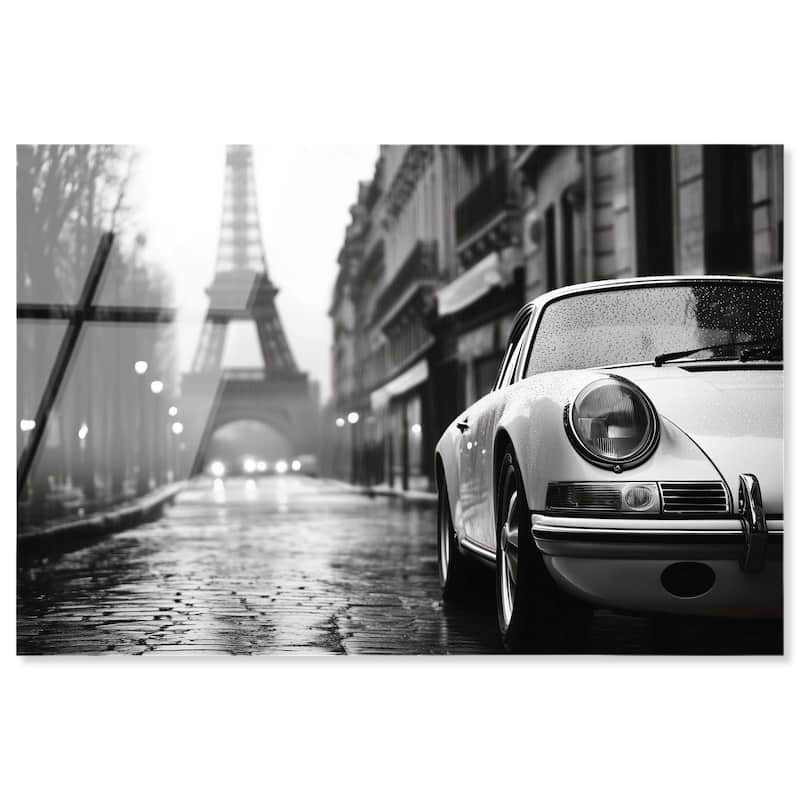 Rainy Day Paris Acrylic by Art Remedy, Ready to Hang - 45" x 30"