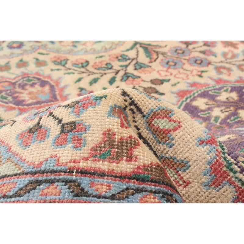 ECARPETGALLERY Hand-knotted Antalya Vintage Cream Wool Rug - 3'0 x 4'9