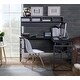 preview thumbnail 4 of 6, Dark Brown Wood L-shape Desk