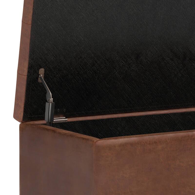 Modern Storage Ottoman for Living Room - Light Brown