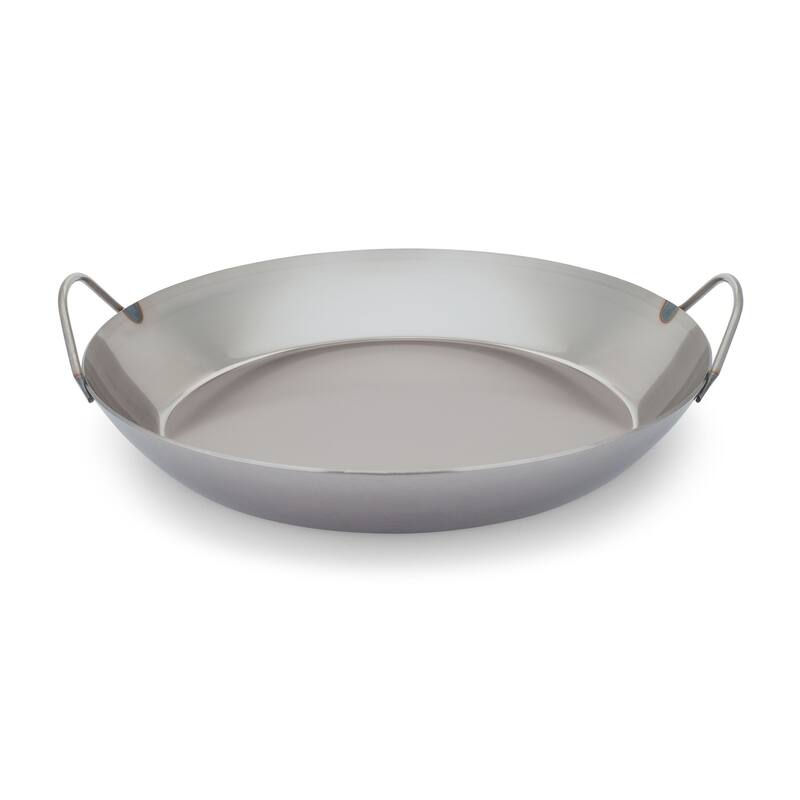 Matfer Bourgeat Black Carbon Steel Paella Pan - 17 3/4"