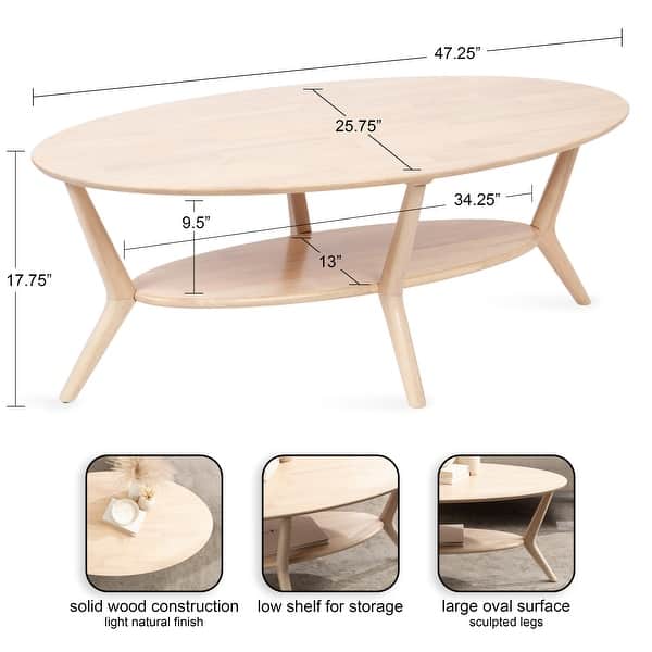 Kate and Laurel Nylah Oval Coffee Table - Bed Bath & Beyond - 39697147