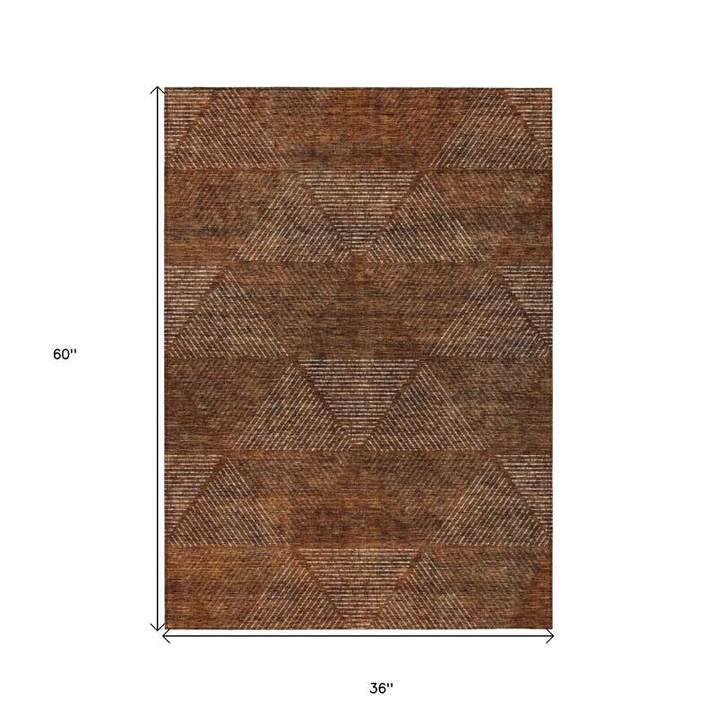 HomeRoots Geometric Transitional Rectangle Outdoor Rug