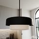 preview thumbnail 1 of 10, Hunter Station Modern Minimalist Pendant - Mid-Century, Retro, Transitional 14" 2 Light - Natural Iron