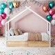 preview thumbnail 16 of 26, Metal Twin Size House Bed with Two Drawers