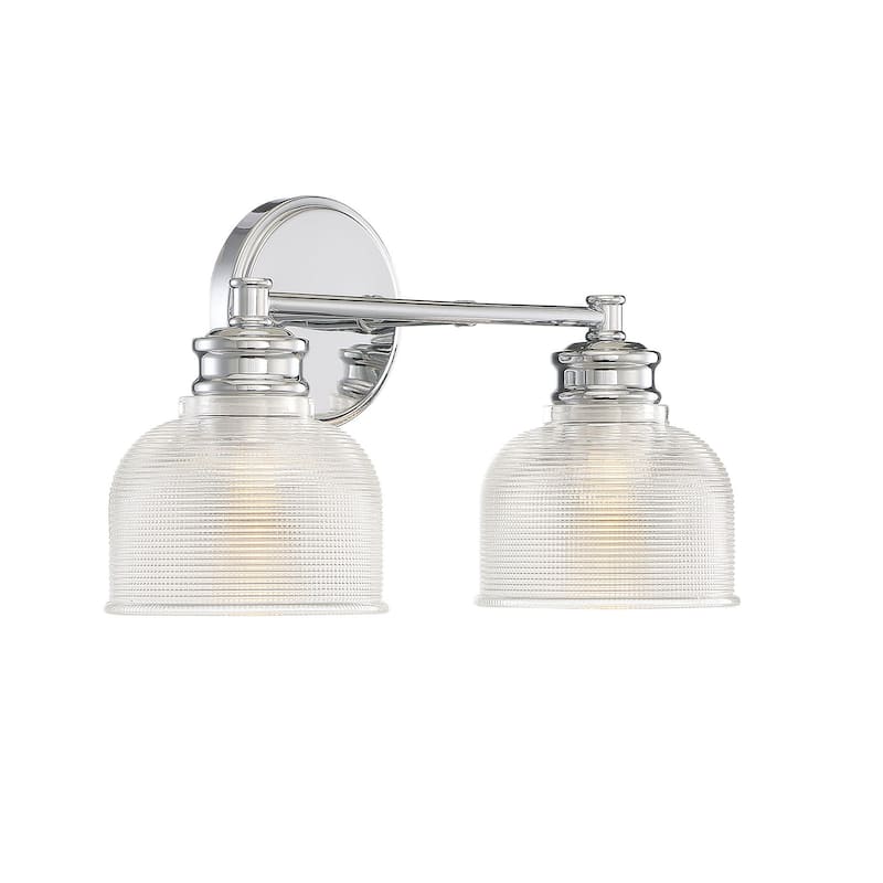 Meridian M80034 2 Light 16" Wide Bathroom Vanity Light with Halophane