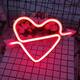 Neon Heart Sign The Arrow of Love Led Neon Lights up Sign - Standard