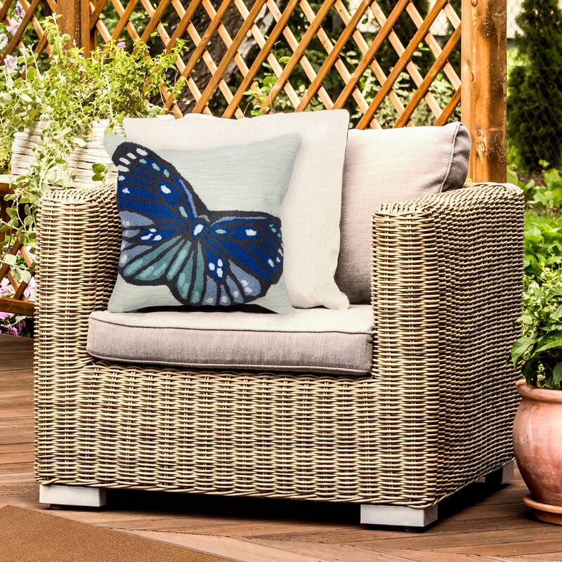 Liora Manne Frontporch Butterfly Indoor/Outdoor Pillow