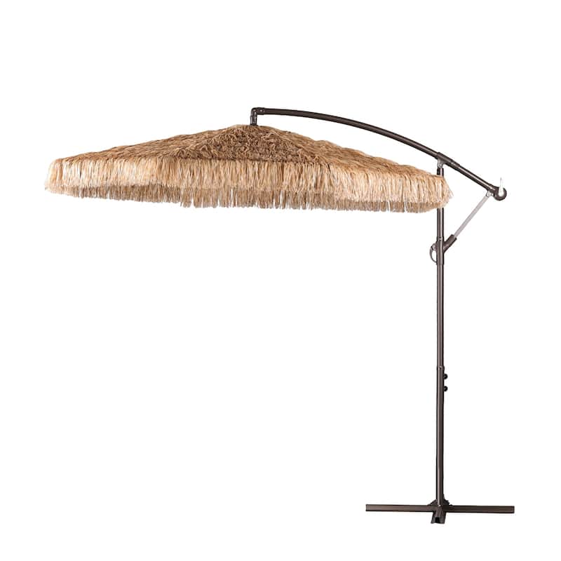 Aoodor Grand patio 9FT Thatch Tiki Umbrella (No Base)
