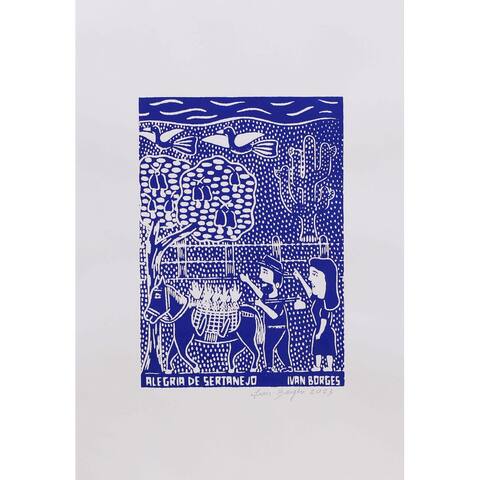 Novica Handmade SertanejoS Joy Painting