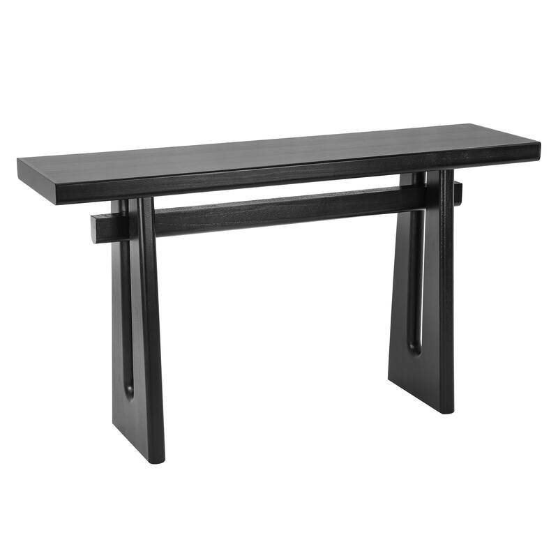 Black Console Table Hallway Table with Sled Legs, Rustic Entryway Table Side Table Accent Table for Living Room