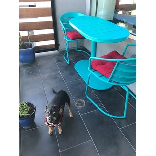 Santa Monica Outdoor 3-Piece Oval Bistro Chat Set by Christopher Knight Home