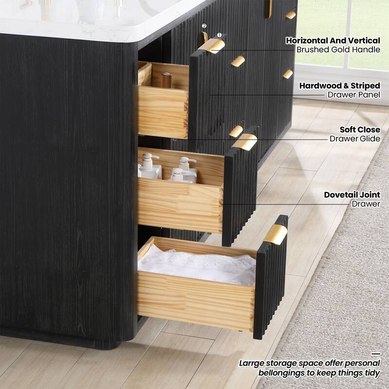 Cadiz Bath Vanity with Composite Stone Top and Mirror