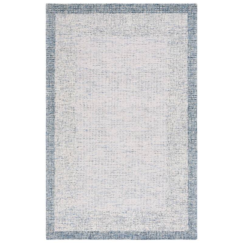 SAFAVIEH Handmade Metro Vusala Modern Wool Rug - 6' Square - Ivory/Grey