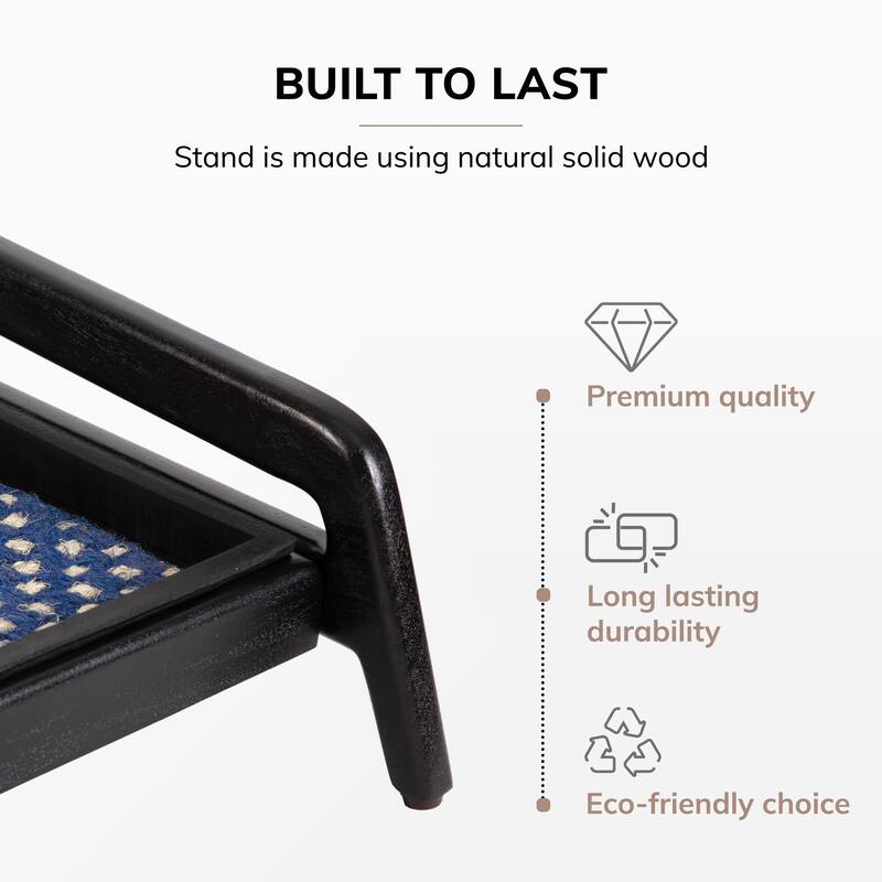 Jani Single-Tier Black Stand 2-Pair Rubber Boot Tray