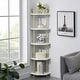 preview thumbnail 15 of 18, ivinta Corner Bookshelf with Storage, Wall Mount Pipe Open Shelves for Corner