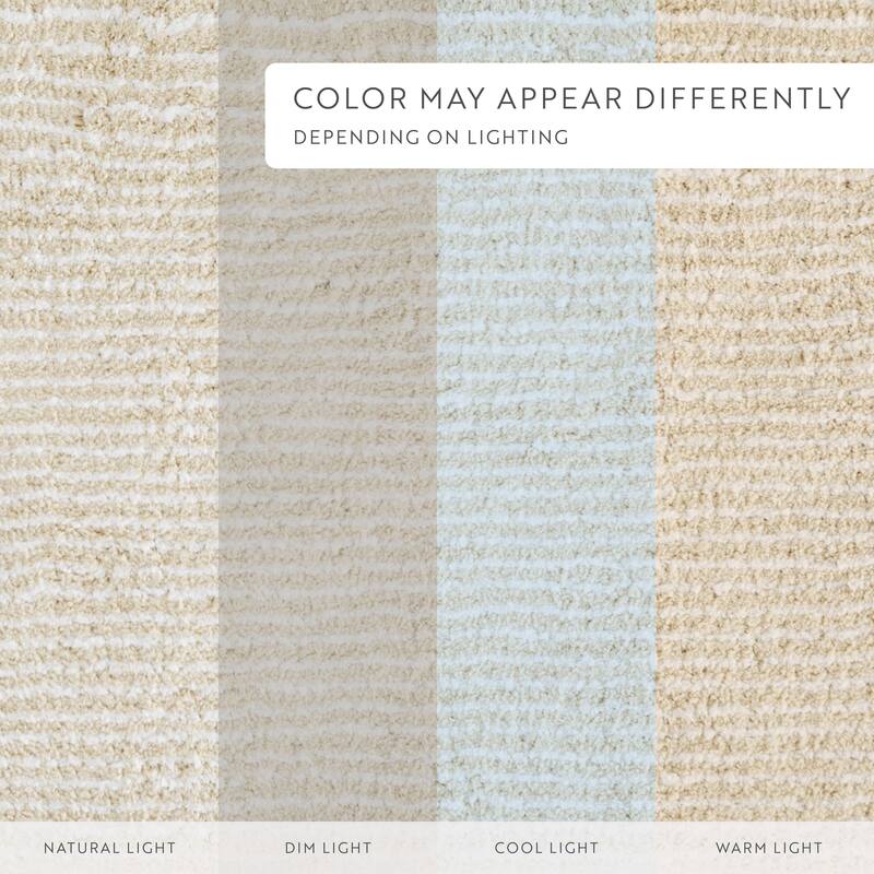 Becky Cameron 100% Cotton Pinstripe Patterned Bath Mat