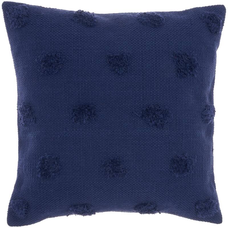  Mina Victory Life Styles Tufted Dots Solid Textured 18" x 18" Indoor Throw Pillow 