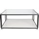 preview thumbnail 6 of 5, Alecsis Glass Two-tier 16-inch Coffee Table - 16"H x 36"W x 36"D