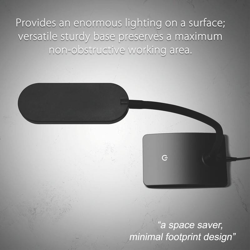 Super Bright Small Desk Lamp with USB Charging Port - 6.5"D x 4"W x 21"H