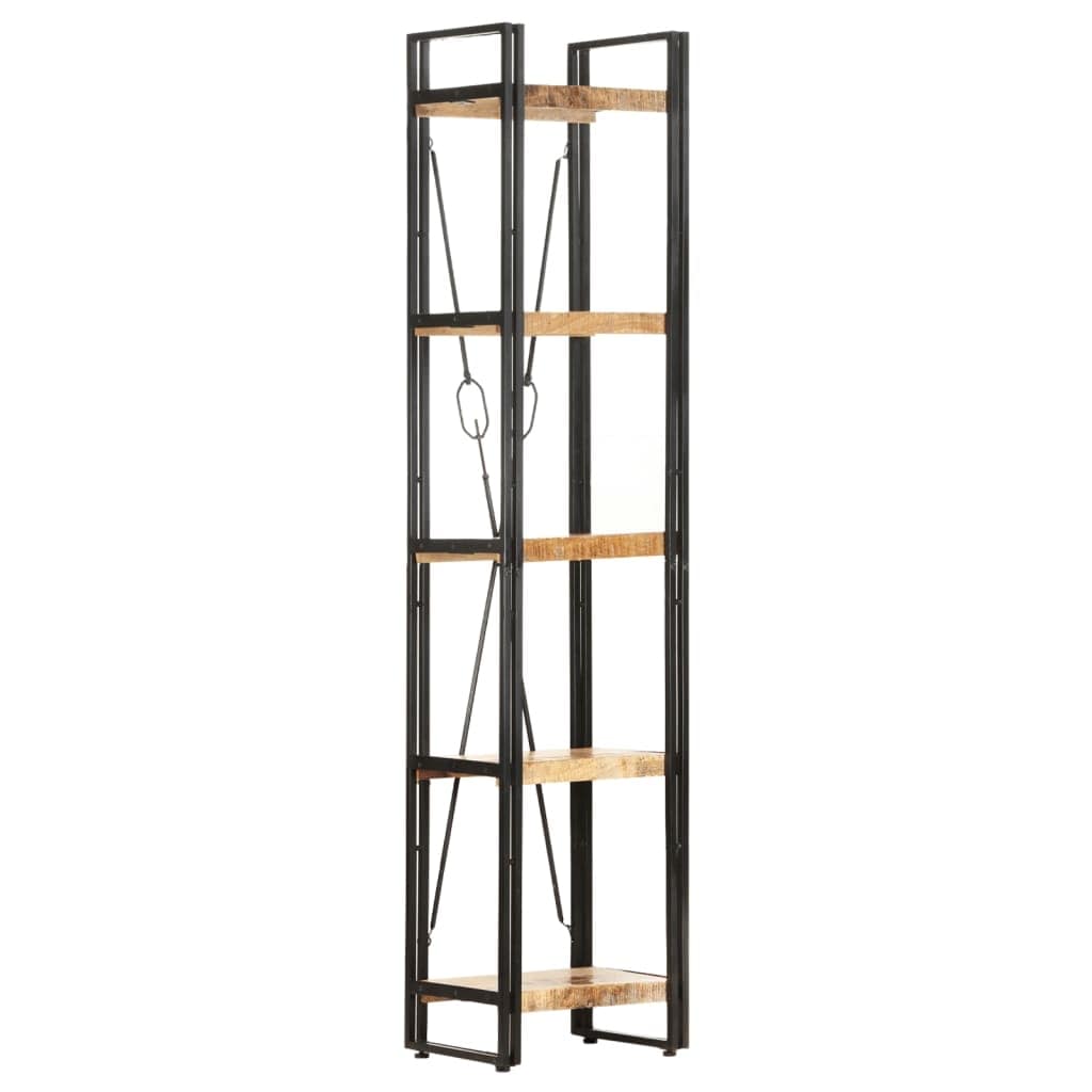 vidaXL 5-Tier Bookcase 15.4"x11.8"x70.9" Solid Mango Wood