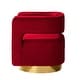 preview thumbnail 89 of 114, HULALA HOME Carisa Modern Upholstered Swivel Open-Back Barrel Chair with Golden Base
