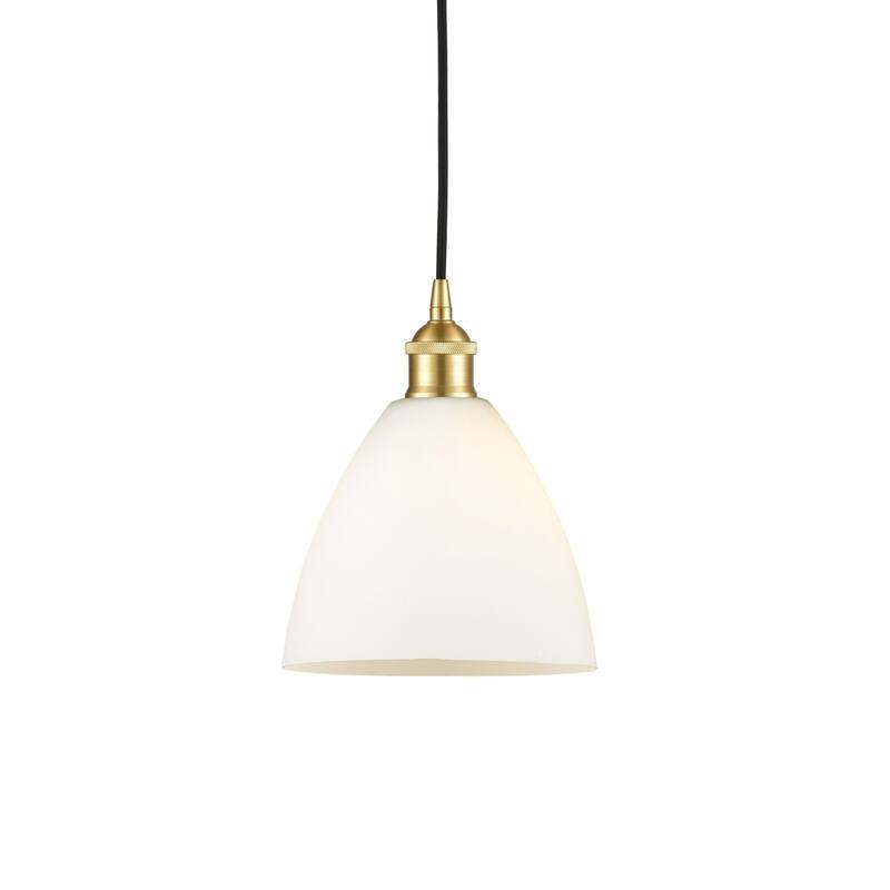 Innovations Lighting 616-1P-10-8 Edison Pendant Edison 8" Wide Mini - Satin Gold / Matte White