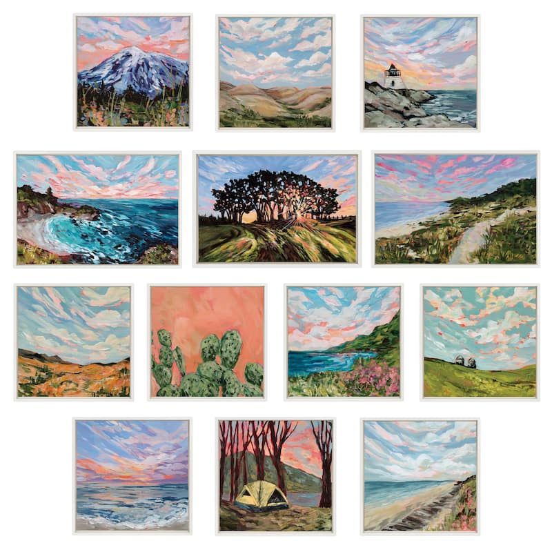 Kate and Laurel Sylvie Vermont Framed Canvas by Emily Kenney