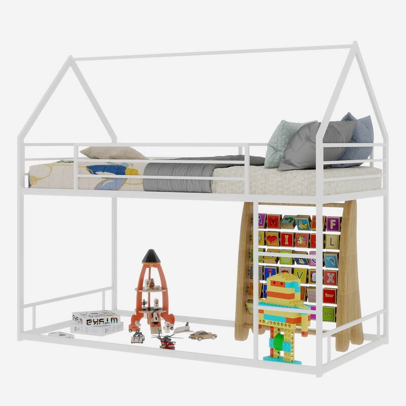 Metal Twin over Twin Bunk Bed Heavy-duty Sturdy Metal