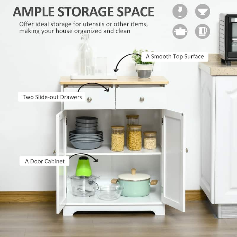 HOMCOM Space-saving Kitchen Buffet Sideboard Pantry