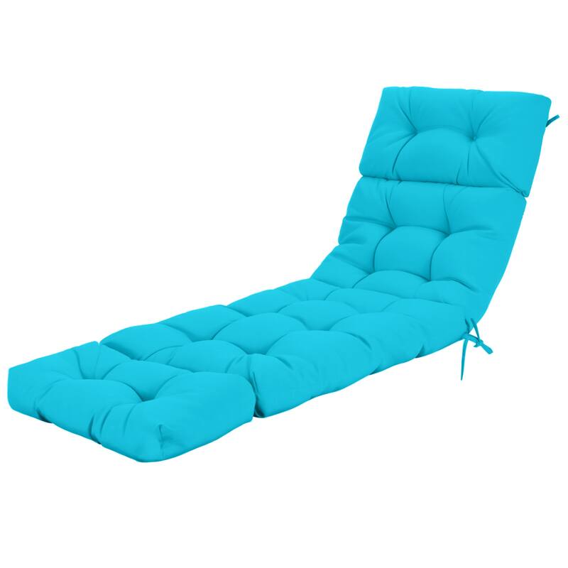 Gymax 73'' Lounge Chaise Cushion Padded Recliner Cushion Indoor - Turquoise