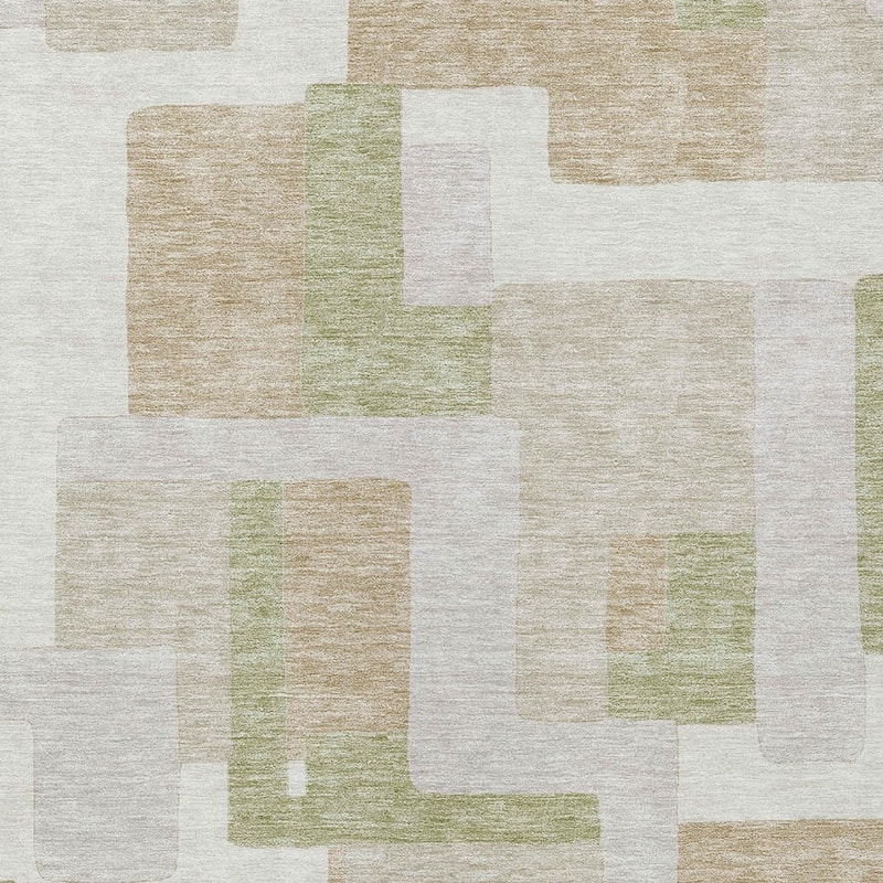 HomeRoots Geometric Transitional Rectangle Outdoor Rug