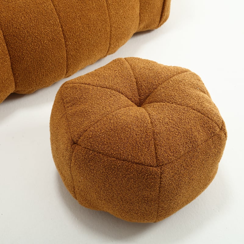 Soft Bean Bag Lazy Sofa with Footstool for Living Room and Bedroom