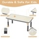 preview thumbnail 2 of 8, Kids Table and Chair Set, Height Adjustable Toddler Table and 4 Chairs Set