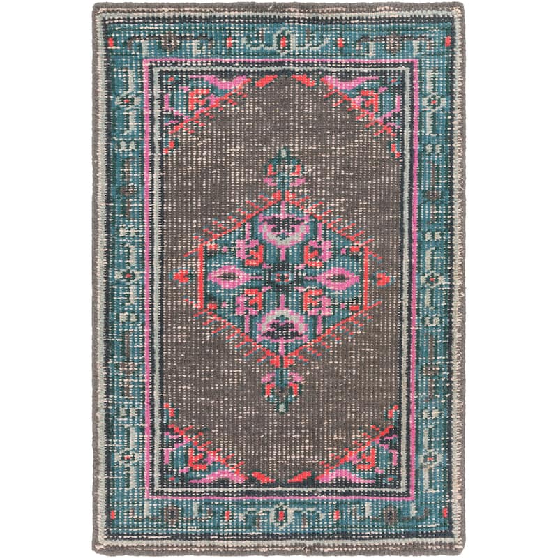Hand-knotted Alford Boho Medallion Wool Area Rug
