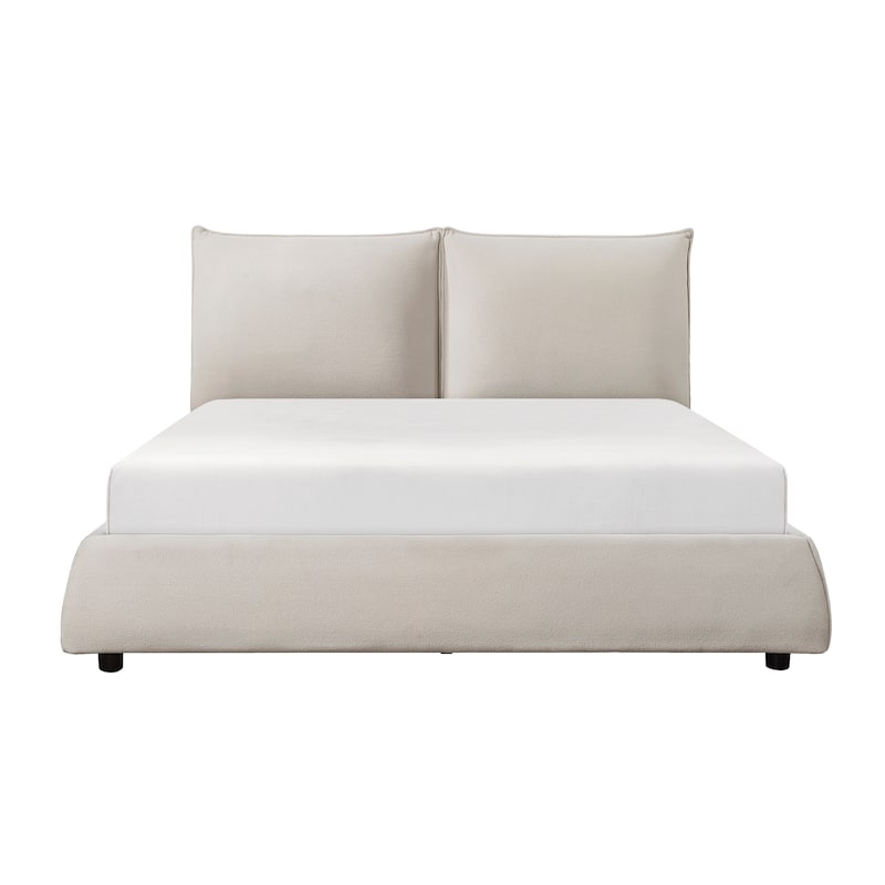 Layton Chenille Upholstered Platform Bed, Queen