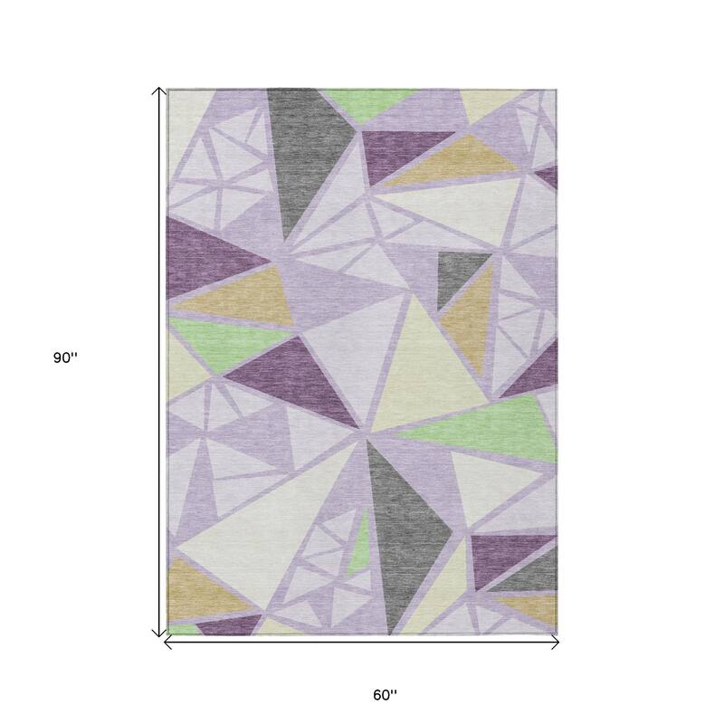 HomeRoots Geometric Transitional Rectangle Outdoor Rug
