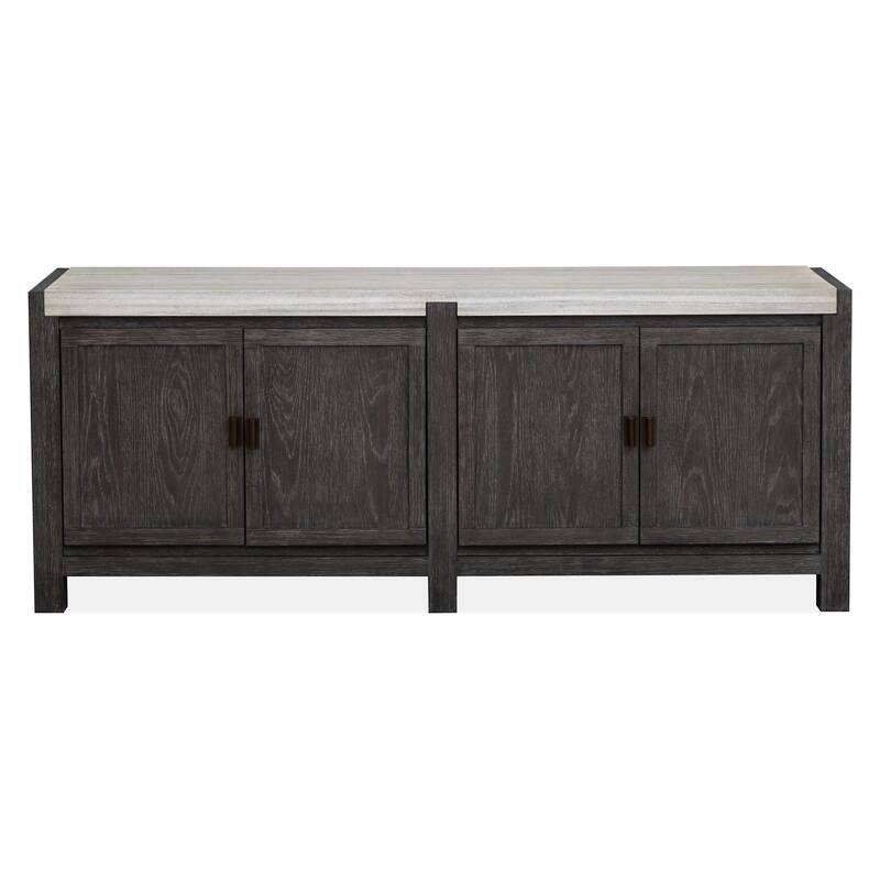 Magnussen Home Plum Creek Ravenwood Black Door Console - 70''W x 18''D x 28''H