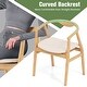 preview thumbnail 9 of 8, Gymax Set of 2 Leisure Bamboo Armchair Accent Chair w/ Curved Back &