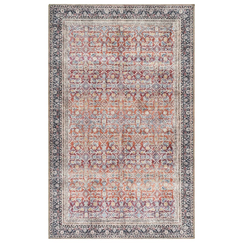 Thomasville Emporia Industrial Old World Chenille Machine Washable Non-Slip Flat Pile Area Rug Collection