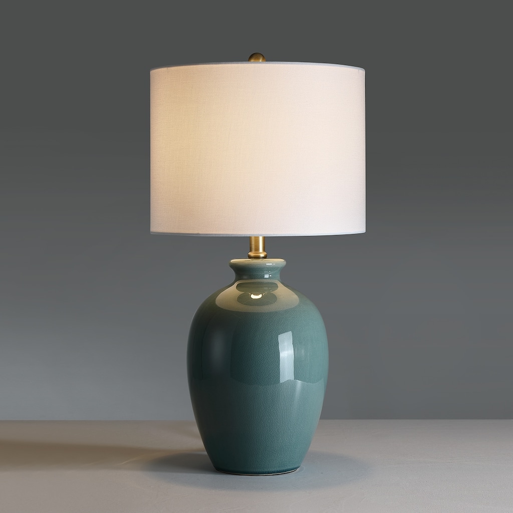 Ceramic Table Lamp with White Shade