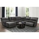 preview thumbnail 1 of 12, Abbyson Cooper Manual Reclining Sectional with Chaise