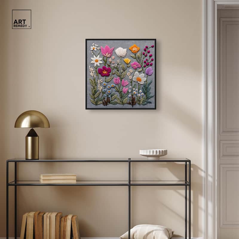 Fabric Flora Canvas by Art Remedy