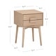 preview thumbnail 16 of 82, Nathan James Harper 2-Drawer Mid-Century Side Table