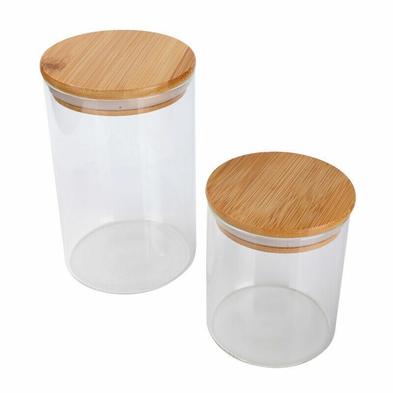 Juvale Set Of 4 Cork Ball Lid Glass Jars, Tall Food Storage Containers For  Pantry, Coffee Storage, 4 Sizes : Target