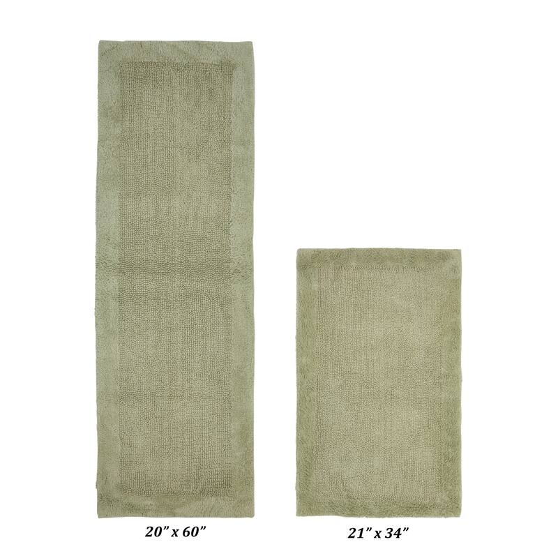 Better Trends Bath Rugs Set 100% Cotton Tufted Soft Water Absorbent Bathroom Rug for Shower, Sink Bath Mats Edge Collection